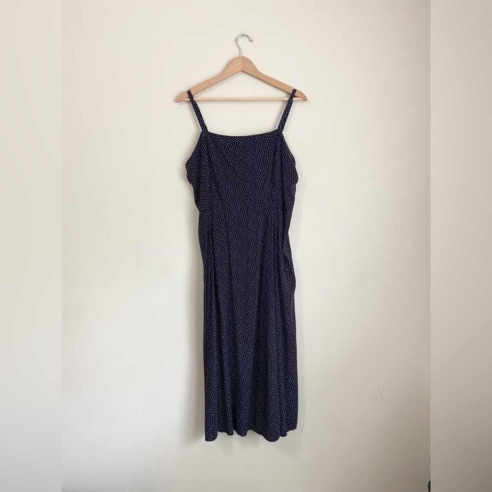 GAP Black and White Polka Dot Midi Dress